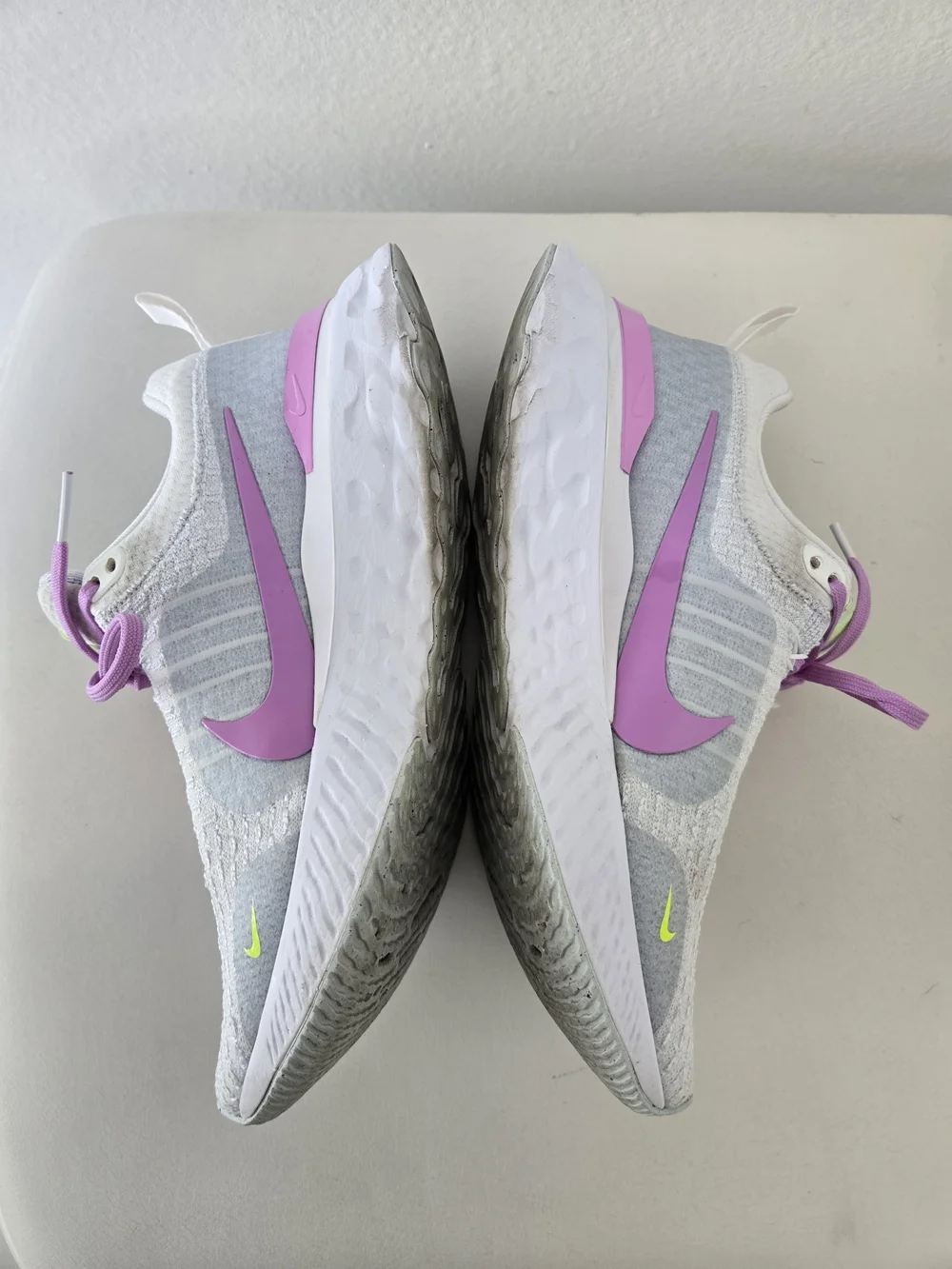 Nike React Infinity Run Flyknit 3 Gray/Purple/White DZ3016-100 Size US7.5/EU38.5